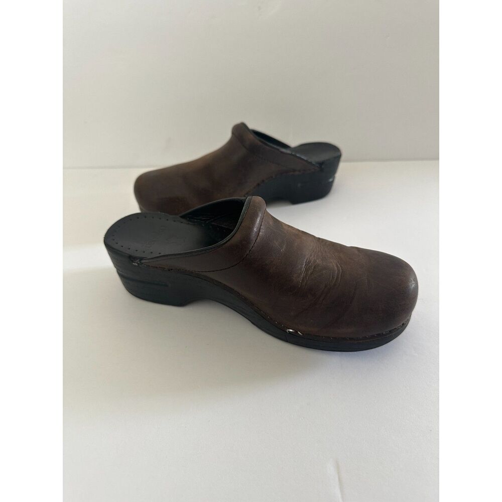 Dansko Brown Leather Professional Clog Womens Size 38 US 7